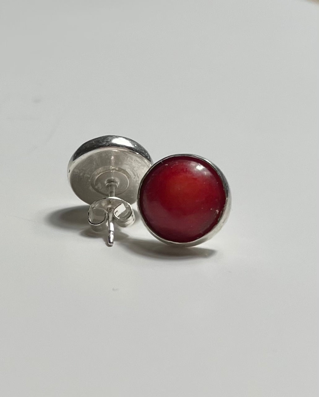 Vibrant Carnelian Post Earrings