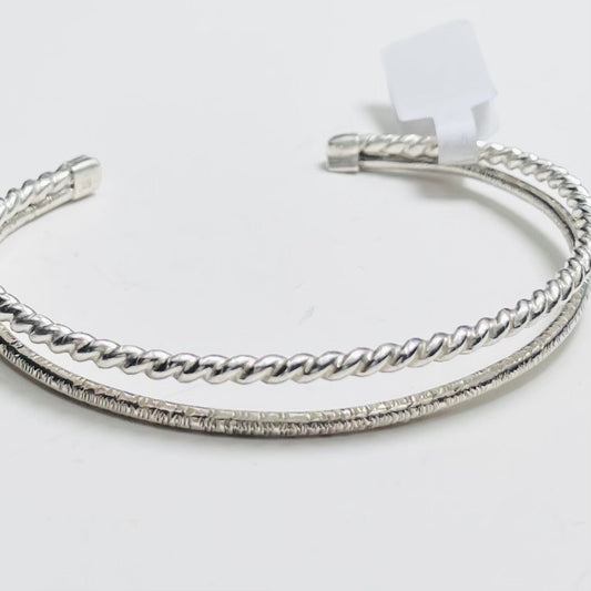Double Wire Cuff in Sterling Silver with a Western flair - A Little Texas Charm