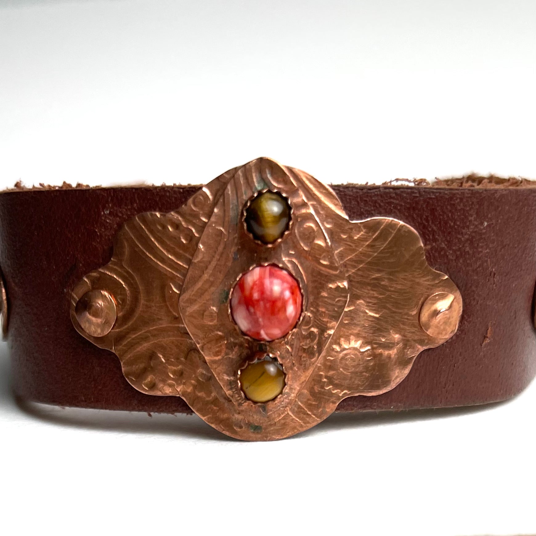 Rustic Leather & Copper Cuff - A Little Texas Charm